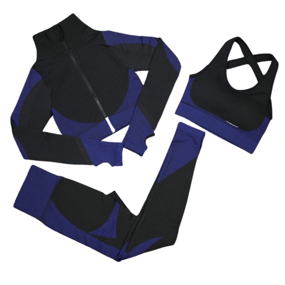 Flex Figure Activewear 3 Pc Blue/Black